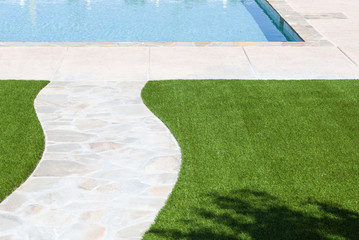 Artificial Lawn - Pool Side